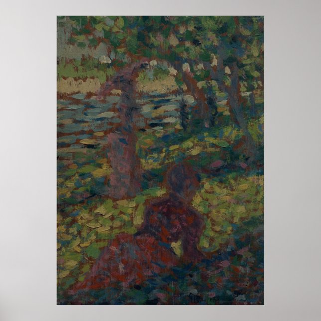 Poster Mulher Seurat em Park (Frente)