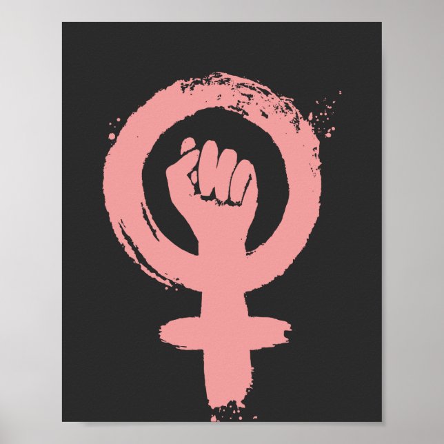 Poster Mulher - Sinal Feminista Primeiro Justiça Social (Frente)