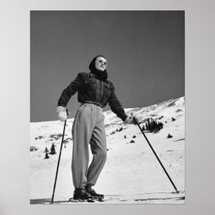 Poster Mulher Skier