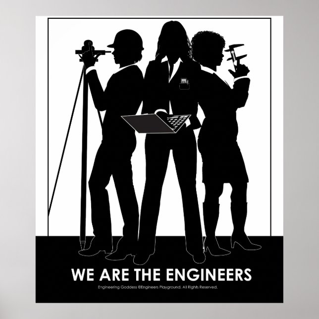 Póster (Mulher) Somos os Engenheiro (Frente)