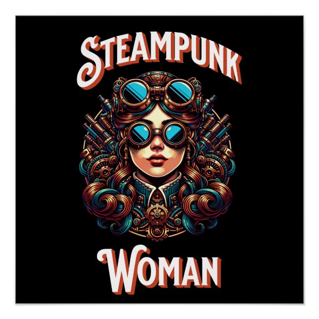Póster Mulher Steampunk (Frente)