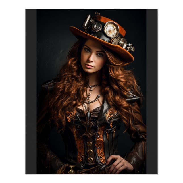 Póster Mulher Steampunk (Frente)