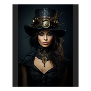 Póster Mulher Steampunk