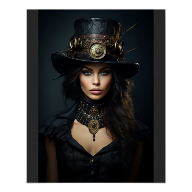 Póster Mulher Steampunk (Frente)