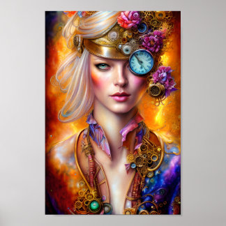 Poster Mulher Steampunk nº 2, Arte Digital