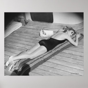 Poster Mulher Sun Tanning
