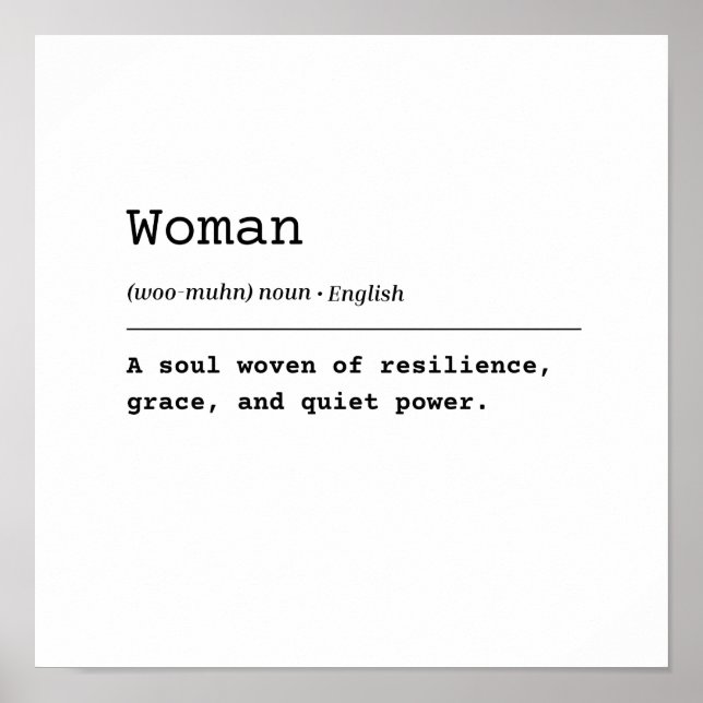 Poster Mulher - Tecida com força (Frente)