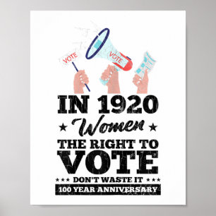 Poster Mulher Vaga Direito A Votar Eleições Engraçadas 20