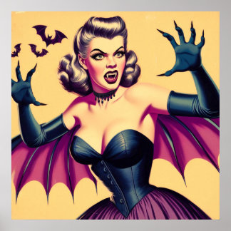 Poster Mulher-Vampira-Retro