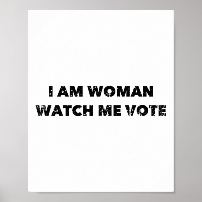 Poster Mulher: Vejam-Me Votar Vintage Afetado (Frente)