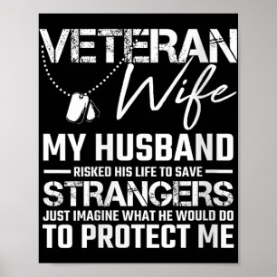 Poster Mulher Veterana Exército Esposa Marido Soldado Mar