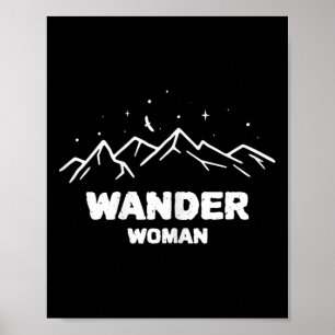 Poster Mulher Viajante Caminhando Caminhando Escalando 