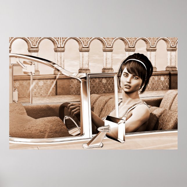 Póster Mulher Vintage (Frente)