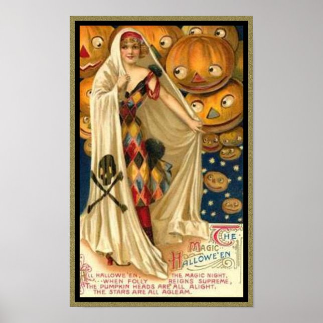 Poster Mulher Vintage com Cabo (Frente)