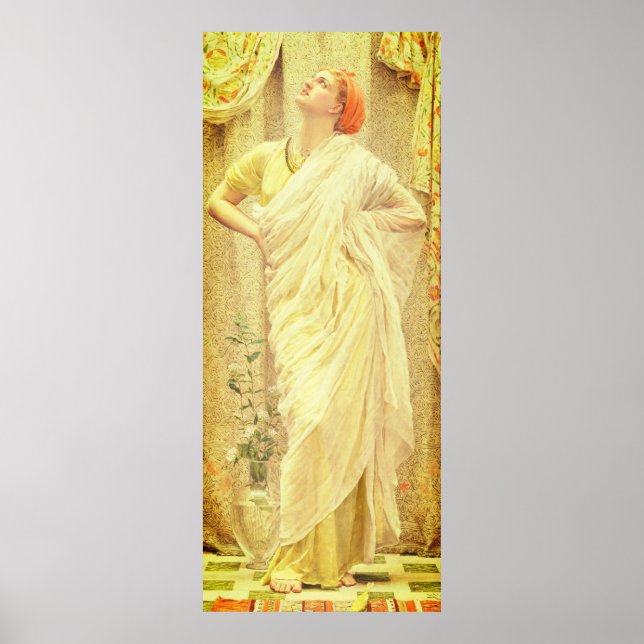 Poster Mulher vitoriana Albert Moore canaria renascença (Frente)