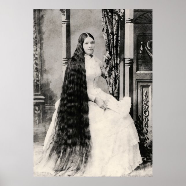 Poster Mulher Vitoriana de Cabelo Comprido (Frente)