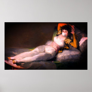 Poster Mulher vitoriana em pintura renascentista com más