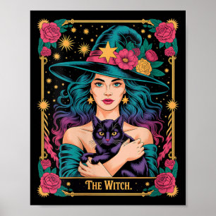 Poster Mulheres A Bruxa Carta Halloween Gótico Bruxas