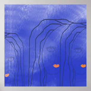 Poster mulheres abstrato da arte