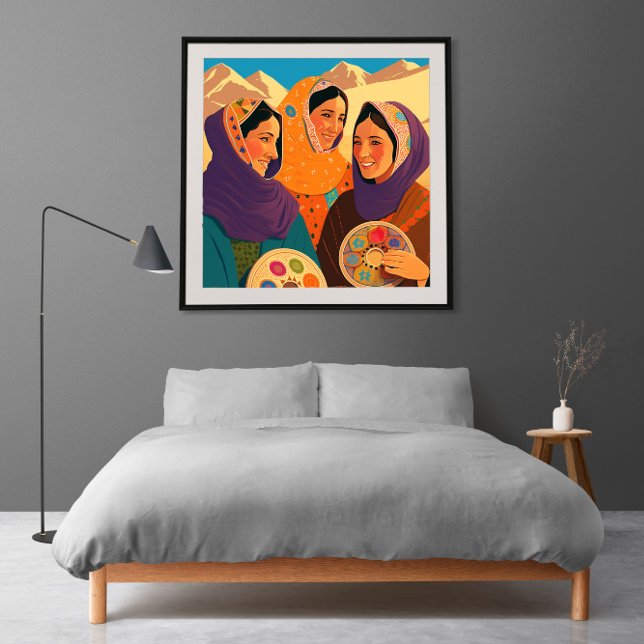 Poster Mulheres Afegãs Jogando Darya (Criador carregado)