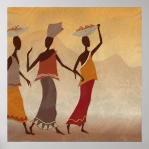 Póster Mulheres africanas