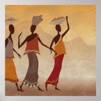 Póster Mulheres africanas