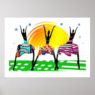 Póster Mulheres Africanas Ataques