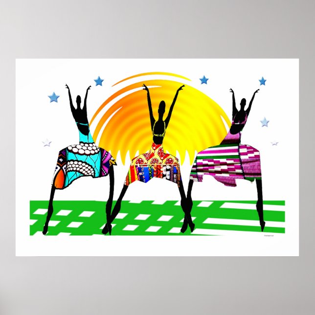 Póster Mulheres Africanas Ataques (Frente)