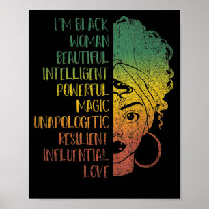 Poster Mulheres Africanas Dão à Melanin Orgulho Negro H