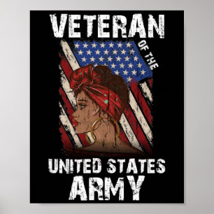 Poster Mulheres africanas veteranas americanas melaninas