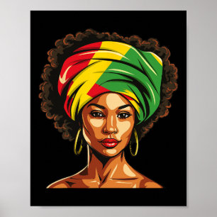 Poster Mulheres Afro-Americanas Menina Mês da História Ne
