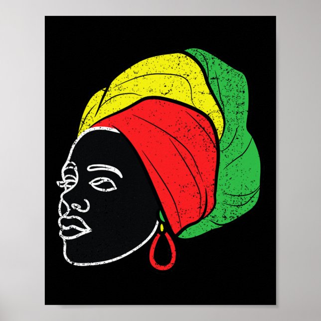 Poster Mulheres Afro História Negra Homens do Mês Mulhere (Frente)