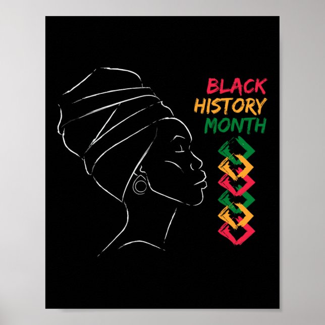 Poster Mulheres Afro História Negra Homens do Mês Mulhere (Frente)