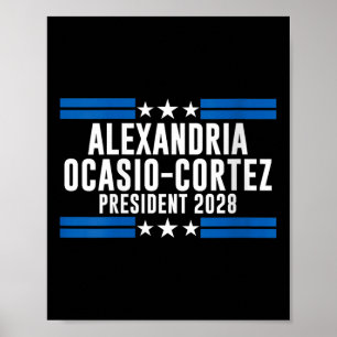 Poster Mulheres Alexandria Ocasio Cortez Para Presidente