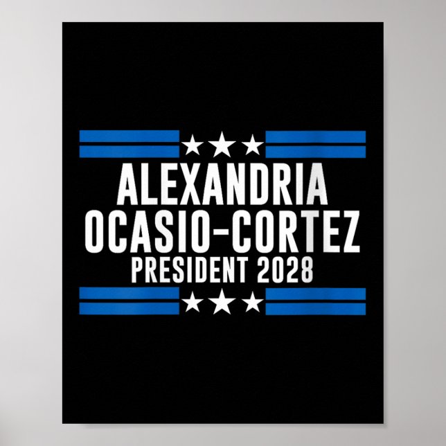 Poster Mulheres Alexandria Ocasio Cortez Para Presidente  (Frente)