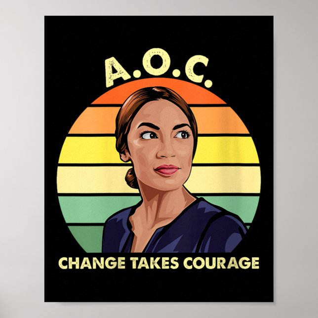 Poster Mulheres Aoc Alexandria Ocasio-cortez Primeira Mul (Frente)