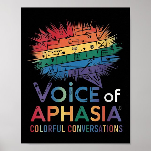 Poster Mulheres Aphasia Mês de Consciência, Apoio à Aphas (Frente)