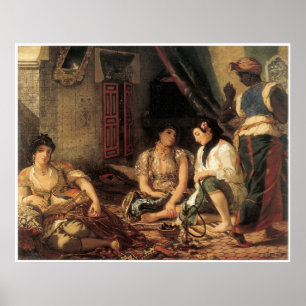 Póster Mulheres argelinos em seus apartamentos, 1834
