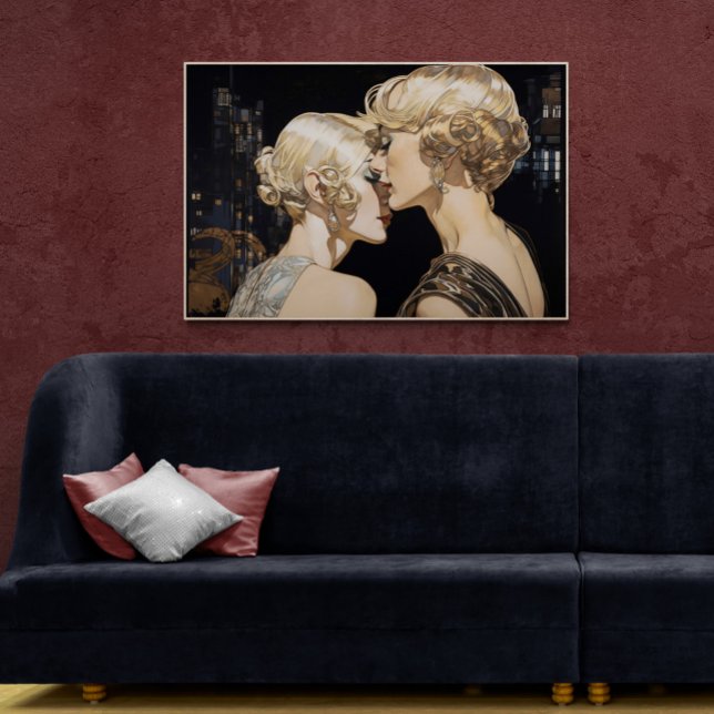 Poster Mulheres argentinas compartilhando uma pintura sec (Criador carregado)