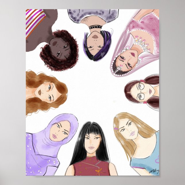 Poster mulheres, arte, (Frente)