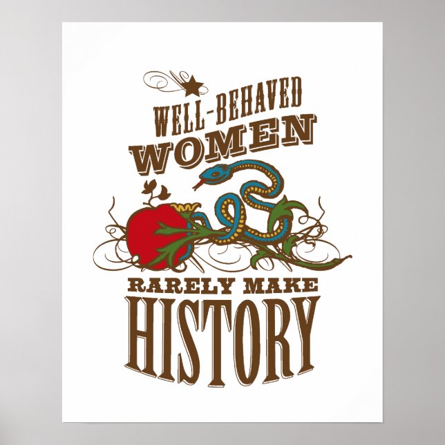 Póster Mulheres Bem Comportadas Raramente Fazem História (Frente)