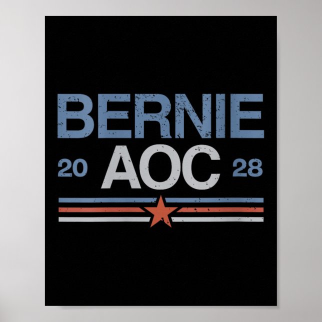 Poster Mulheres Bernie Sanders E Aoc V-neck (Frente)