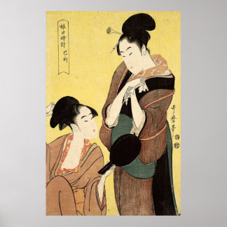 Poster Mulheres brincando com o espelho