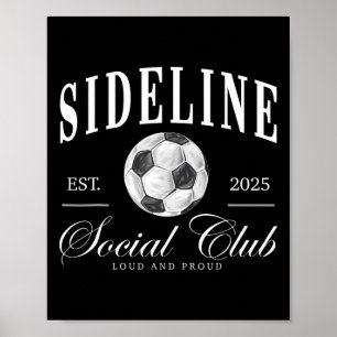 Poster Mulheres Clube Social à Margem Futebol Mãe Dia de 