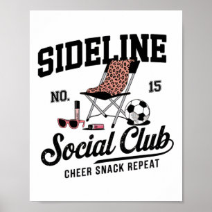 Poster Mulheres Clube Social Lateral Mãe de Futebol Dia d