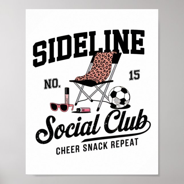 Poster Mulheres Clube Social Lateral Mãe de Futebol Dia d (Frente)