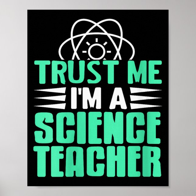 Poster Mulheres Confie Em Mim Eu Sou Professora De Ciênci (Frente)