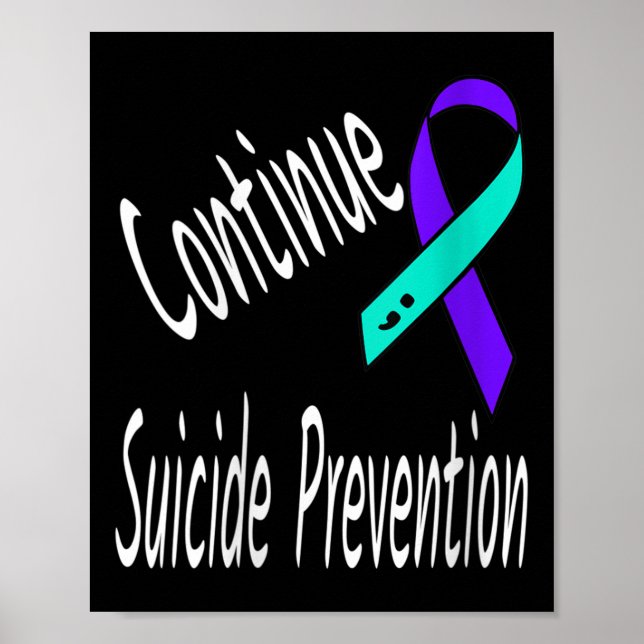 Poster Mulheres Continuam Prevenção Suicídio Semicolon Ri (Frente)