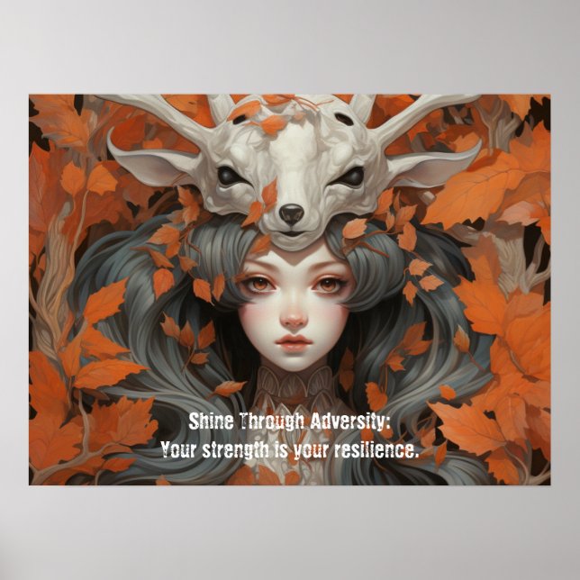 Poster Mulheres da Floresta: Dama das Folhas Forte (Frente)