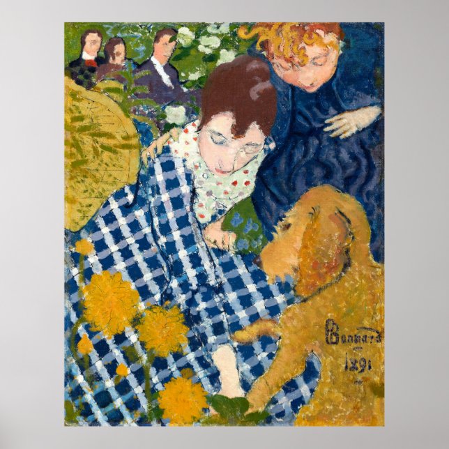 Poster Mulheres de Bonnard com Cachorro (Frente)